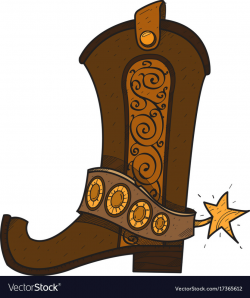 Cowboy boot logo wild west
