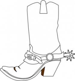 Cowboy Boot clip art - vector clip art online, royalty free ...