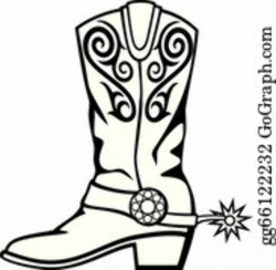 Cowboy Boot Clip Art - Royalty Free - GoGraph