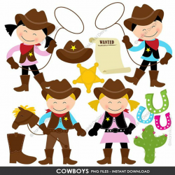 Cowboy Clipart, Cowgirl Clip Art, Wild West, Western Clipart ...
