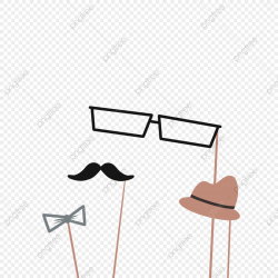 Hand Drawn Cute Fathers Day Item, Glasses, Hat, Cute PNG ...