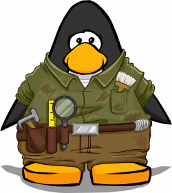 Archaeologist Outfit On Player Card - Penguin In Cowboy Hat ...