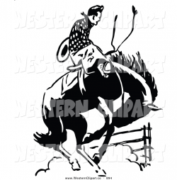 Cowboy Clipart Black And White | Free download best Cowboy ...