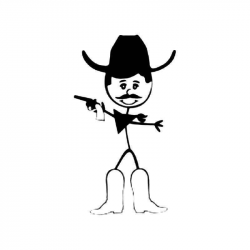 Free Cowboy Clipart stick figure, Download Free Clip Art on ...