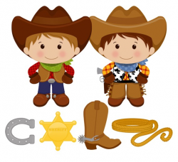 Western cowboy clipart little cowboy pencil and in color ...