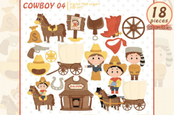 COWBOY clipart, Western clip art, cute sheriff art - INSTANT