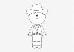 Black And White Cowboy - Cowboy Clipart Black And White Png ...