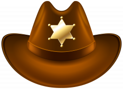 Cowboy Hat with Sheriff Badge Transparent PNG Clip Art Image ...