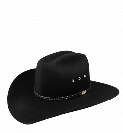 Resistol George Strait Hill Country Jr. Wool Felt Hat - Black