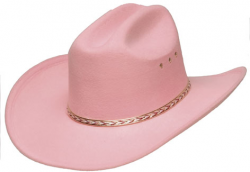 Pink Faux Felt Cowboy Hat *Elastic