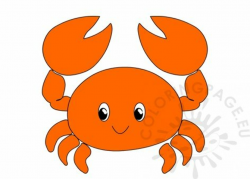 Colorful crab sea animal clipart – Coloring Page