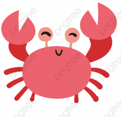 Cute Crab Material, Cute Clipart, Red, Cartoon PNG Transparent Image ...