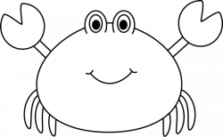 Black and White Crab | Clipart | Ocean coloring pages, Black, white ...