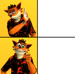 Crash Bandicoot drakeposting template | Drakeposting | Know ...