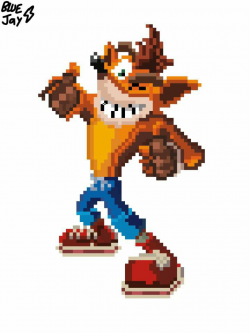 Crash bandicoot character idea pixel art | Smash Ultimate Amino