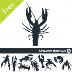 Free Crawfish Silhouette Cliparts, Download Free Clip Art, Free Clip ...