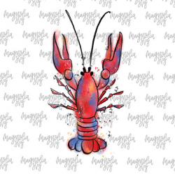 Crawfish Watercolor Clip Art, Hand Painted Watercolor Crawfish ...