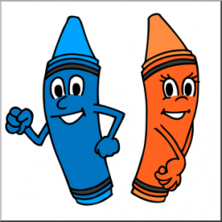 Clip Art: Cartoon Crayon Kids Color I abcteach.com | abcteach