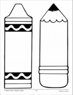 Crayon and Pencil: Large Pattern | school activities | Classroom ...