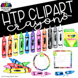 HTP Clip Art Crayons Watercolor {The Happy Teacher\'s Palette}