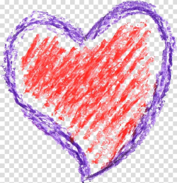 Heart Crayon Drawing , heart watercolor transparent background PNG ...