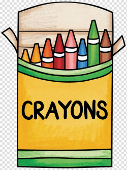 Yellow and multicolored Crayons illustration, School ...