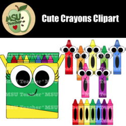 Cute Crayons Clipart