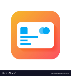 Debit card credit card icon modern icon in flat