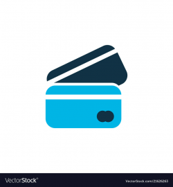 Credit card icon colored symbol premium quality