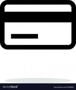 Credit card magnetic tape icon on white background
