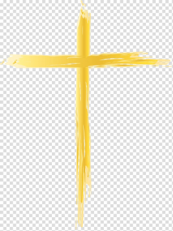 Crucifix Yellow, Thin Cross transparent background PNG ...