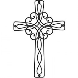 Dicksons Floral Open Intricate Black 17.5 Inch Metal Decorative Hanging  Wall Cross