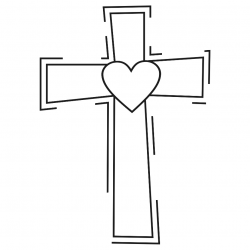Cross clipart black and white Elegant Cross black and white easter ...