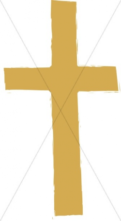 Brown Gold Plain Cross | Cross Clipart