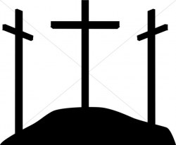Simple Calvary Silhouette Crosses | Cross Clipart