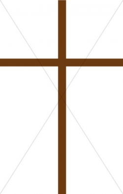 Thin Brown Cross | Cross Clipart