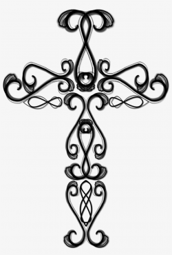 Transparent Cross Fancy - Cross Drawing Png - Free ...