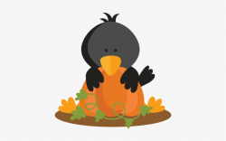 Crow Behind Pumpkin Svg Scrapbook Cut File Cute Clipart ...