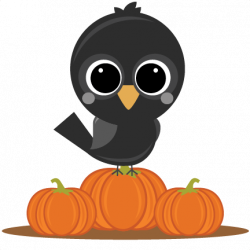 AUTUMN / FALL CROW ON PUMPKINS CLIP ART | Cute clipart, Clip ...
