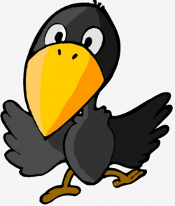 Cute Cartoon Raven + | Cute cartoon, Crows drawing, Cartoon