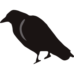Simple Black Crow Clip Art | DownloadClipart.org