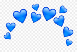 blue #heart #blueheart #hearts #crown #tumblr #blueemoji - Blue ...