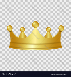 Realistic gold crown 3d golden crown isolated on