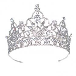 Amazon.com: Lurrose Glitter Rhinestone Princess Tiara Royal ...