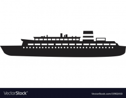 Black silhouette cruise ship design