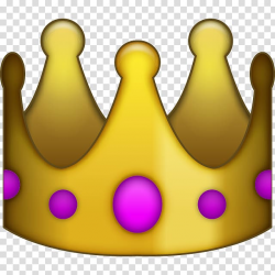Gold and purple crown emoji illustration, iPhone Emoji ...