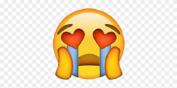 Crying Clipart Dry Eye - Crying Emoji With Heart Eyes - Png ...