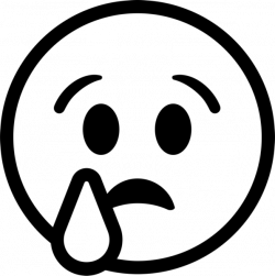 Crying Face Clipart Black And White