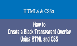 How to Create Black Transparent Overlay on Background Image ...