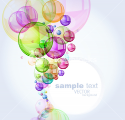 Color Abstract With Transparent Bubbles. Vector Background ...